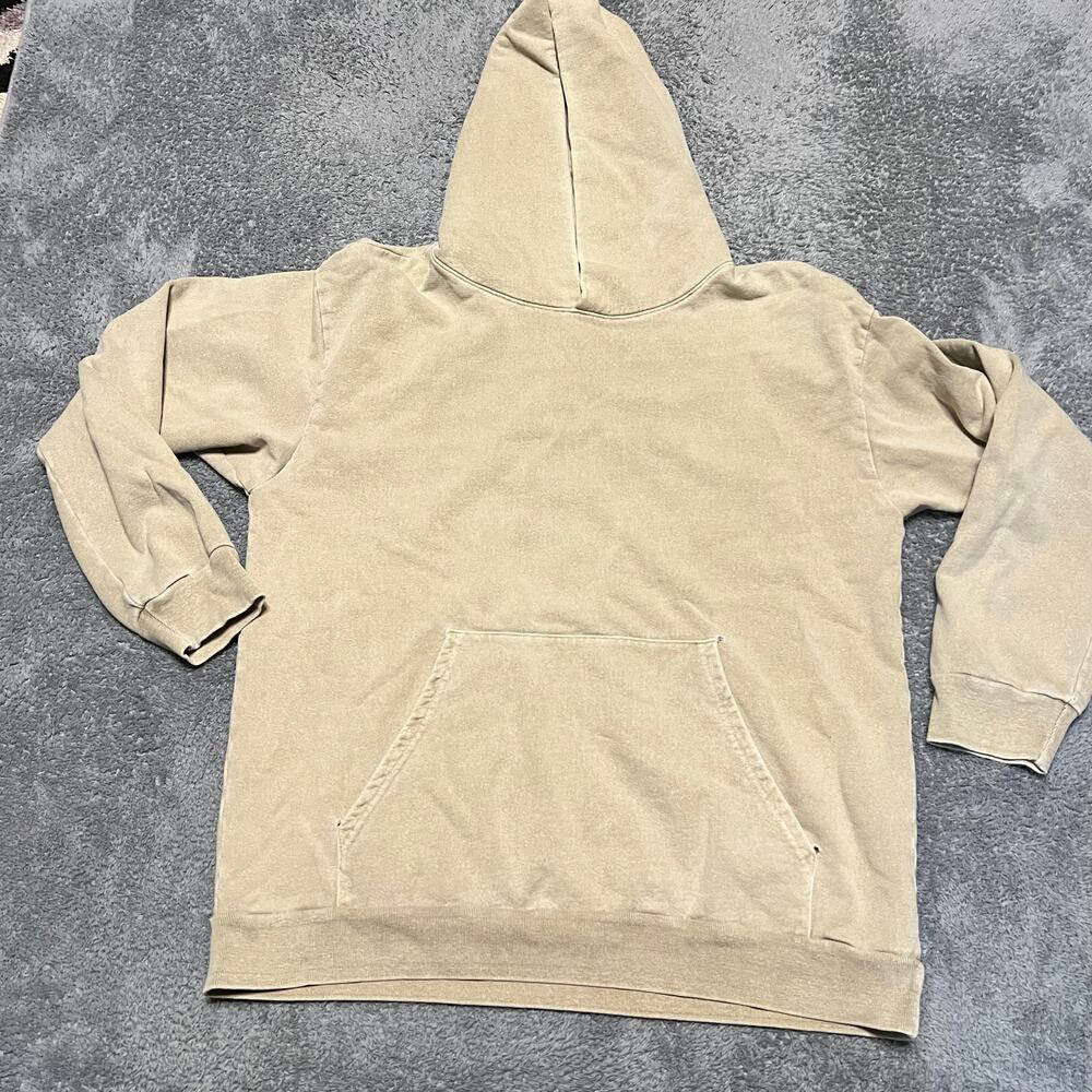 Talentless Hoodie Mens XL Pullover Cream Distressed Heavyweight Sweatshirt